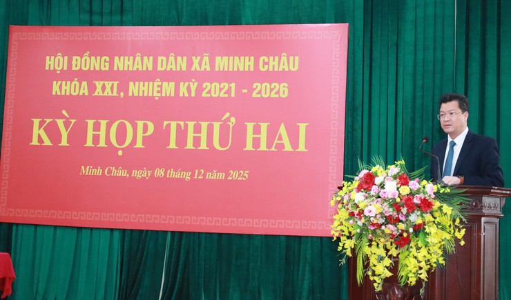 HĐND xã Minh Châu khóa XXI khai mạc Kỳ họp thứ Hai, đánh giá kết quả năm 2025 và Quyết Nghị nhiệm vụ năm 2026- Ảnh 3.