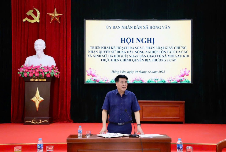 Xã Hồng Vân: Rà soát, phân loại giấy chứng nhận quyền sử dụng đất nông nghiệp tồn tại của các xã Hà Hồi, Ninh Sở (cũ) nhận bàn giao về xã mới sau khi thực hiện mô hình chính quyền địa phương 2 cấp- Ảnh 1.