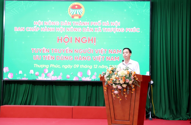 Ban Chấp hành Hội nông dân xã Thượng Phúc tuyên truyền cuộc vận động “Người Việt Nam ưu tiên dùng hàng Việt Nam”- Ảnh 1.