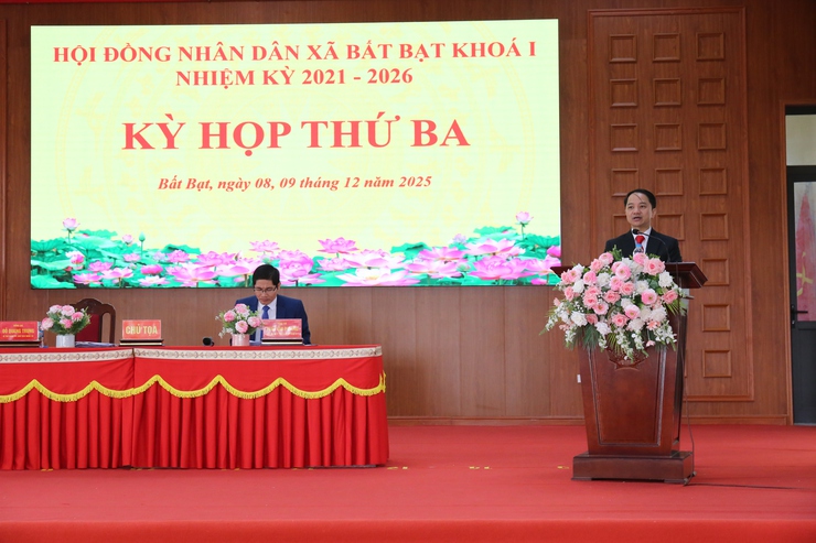 Bế mạc kỳ họp thứ Ba HĐND xã Bất Bạt khóa I, nhiệm kỳ 2021 – 2026.- Ảnh 7.