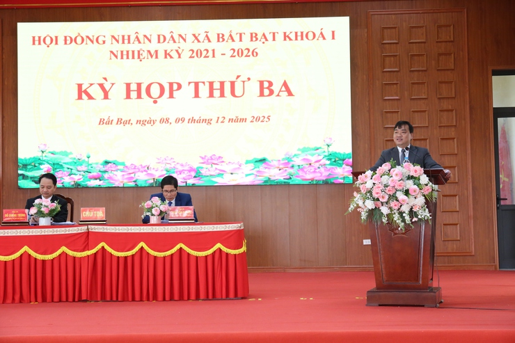 Bế mạc kỳ họp thứ Ba HĐND xã Bất Bạt khóa I, nhiệm kỳ 2021 – 2026.- Ảnh 6.