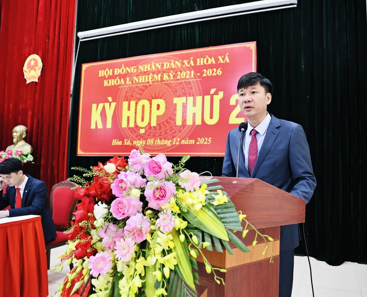 HĐND xã Hoà Xá thông qua 06 nghị quyết tại kỳ họp thường kỳ cuối năm 2025- Ảnh 1.