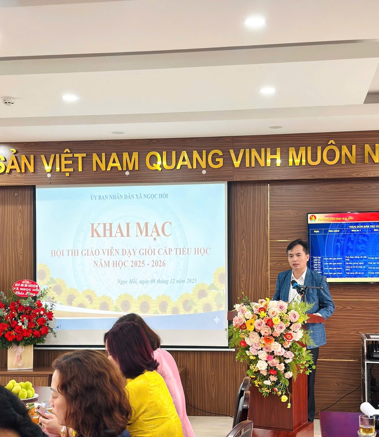 UBND XÃ NGỌC HỒI TỔ CHỨC KHAI MẠC HỘI THI GIÁO VIÊN DẠY GIỎI CẤP TIỂU HỌC NĂM HỌC 2025-2026- Ảnh 2.