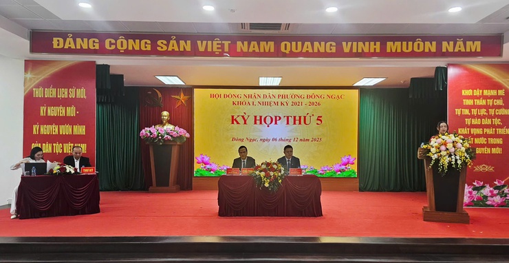KHAI MẠC KỲ HỌP THỨ 5 HĐND PHƯỜNG ĐÔNG NGẠC KHÓA I, NHIỆM KỲ 2021-2026- Ảnh 4.
