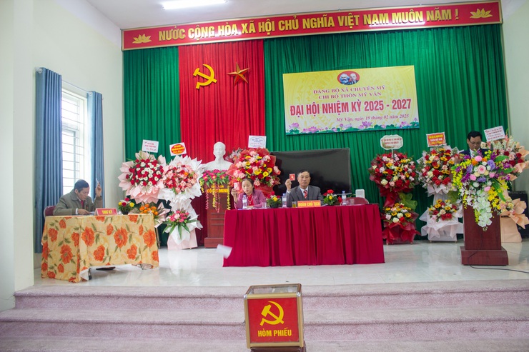Đại hội chi bộ thôn Mỹ Văn - Xã Chuyên Mỹ,  nhiệm kỳ 2025-2027- Ảnh 12.