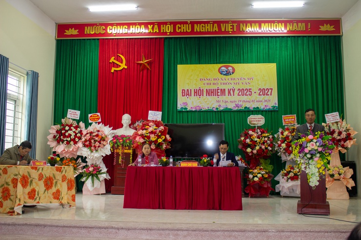Đại hội chi bộ thôn Mỹ Văn - Xã Chuyên Mỹ,  nhiệm kỳ 2025-2027- Ảnh 7.