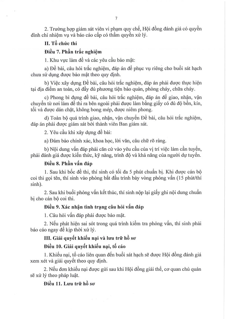 Quyết định Ban hành quy chế tổ chức, nội quy xét tuyển và điều kiện xác định trúng tuyển lao động hợp đồng của Trung tâm Phục vụ hành chính công Thành phố Hà Nội năm 2025- Ảnh 7.