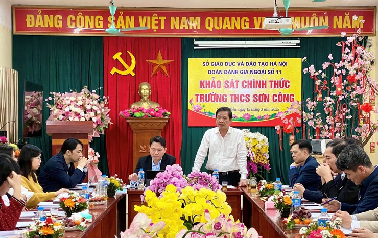 Trường THCS Sơn Công đón đoàn đánh giá ngoài của Sở Giáo dục và đào tạo Hà Nội về khảo sát chính thức kiểm định chất lượng giáo dục và chuẩn quốc gia- Ảnh 2.