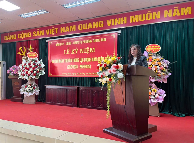 UBND phường Tương Mai tổ chức hội nghị Kỷ niệm 90 năm ngày truyền thống Dân quân tự vệ Việt Nam (28/3/1935- 28/3/2025).- Ảnh 3.