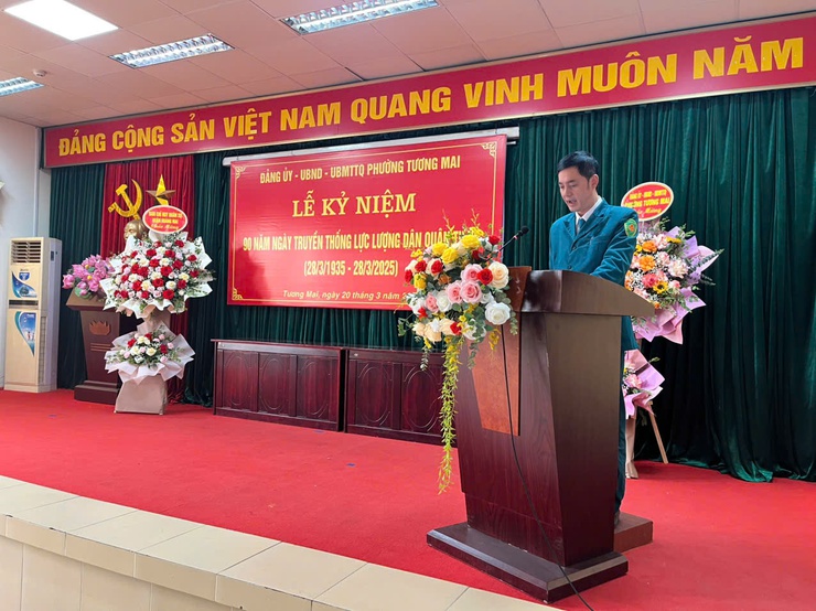 UBND phường Tương Mai tổ chức hội nghị Kỷ niệm 90 năm ngày truyền thống Dân quân tự vệ Việt Nam (28/3/1935- 28/3/2025).- Ảnh 2.