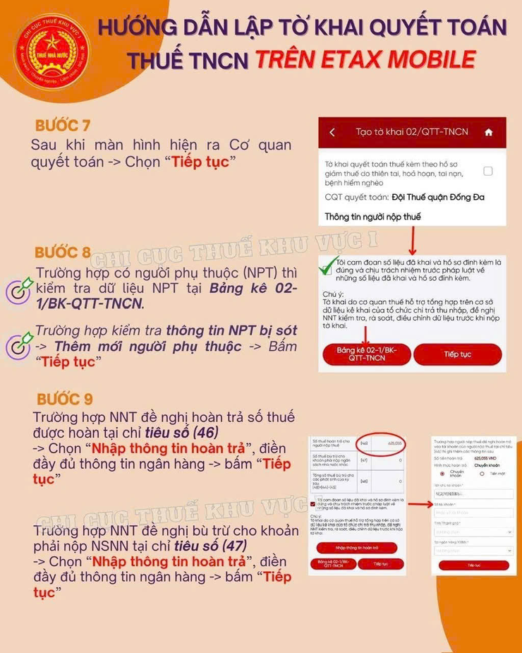 Hướng dẫn lập tờ khai quyết toán Thuế TNCN trên Etax Mobile- Ảnh 2.