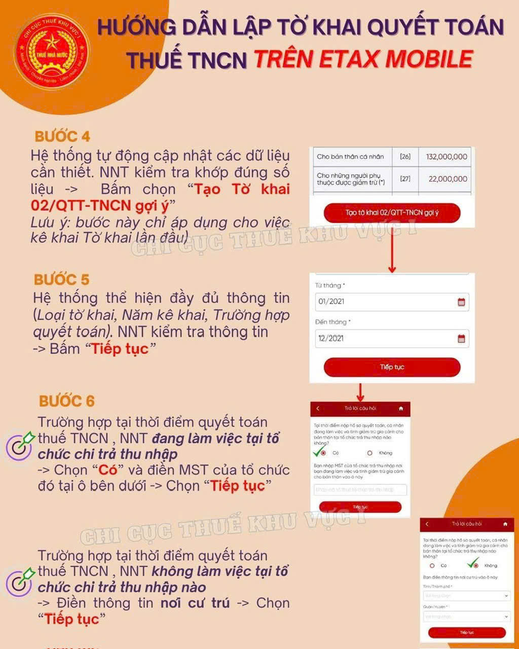 Hướng dẫn lập tờ khai quyết toán Thuế TNCN trên Etax Mobile- Ảnh 3.