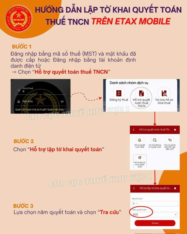 Hướng dẫn lập tờ khai quyết toán Thuế TNCN trên Etax Mobile- Ảnh 1.