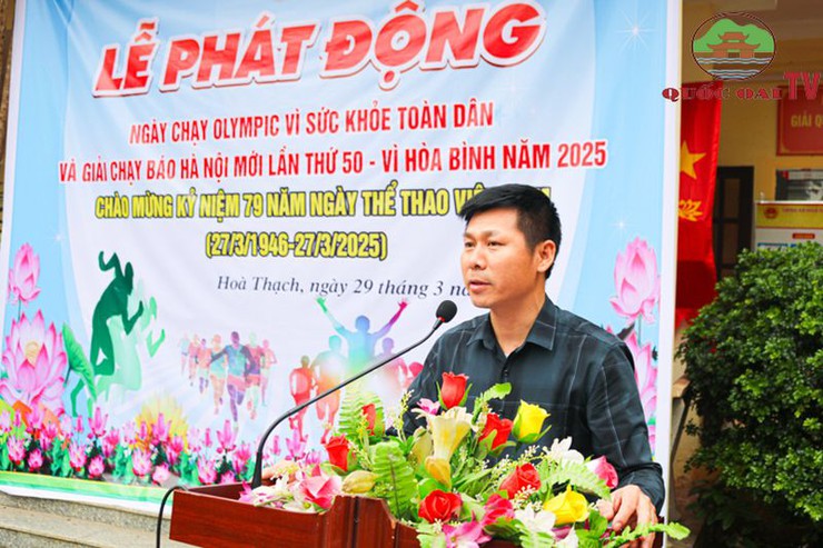 Gần 200 vận động viên xã Hoà Thạch hưởng ứng Ngày chạy Olympic vì sức khỏe toàn dân năm 2025- Ảnh 2.