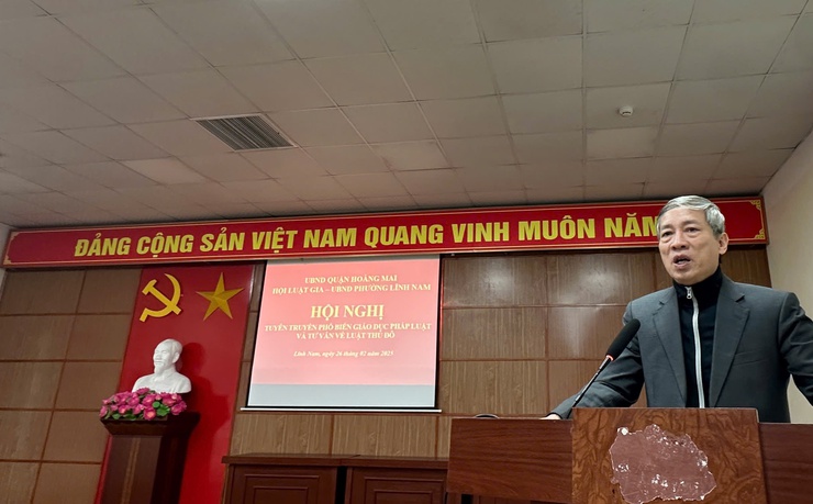 Hội nghị tuyên truyền phổ biến giáo dục pháp luật
và tư vấn về Luật Thủ đô.- Ảnh 1.