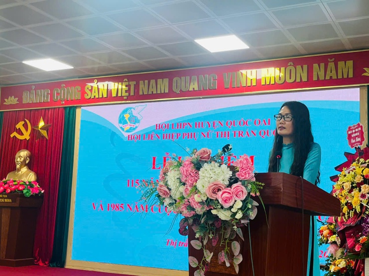 Hội LHPN Thị trấn Quốc Oai tổ chức lễ kỷ niệm 115 năm Ngày Quốc tế Phụ nữ (8/3/1910-8/3/2025) và 185 năm cuộc khởi nghĩa Hai Bà Trưng- Ảnh 10.
