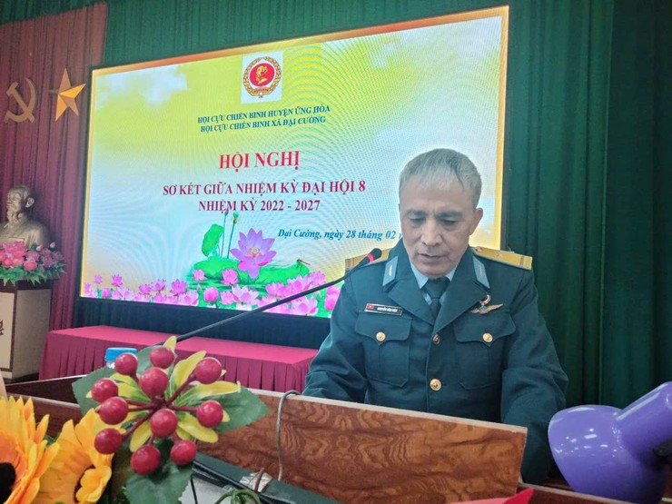 HỘI CỰU CHIẾN BINH XÃ ĐẠI CƯỜNG SƠ KẾT GIỮA NHIỆM KỲ 2022- 2027- Ảnh 3.