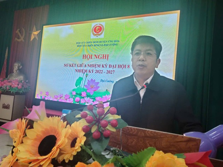 HỘI CỰU CHIẾN BINH XÃ ĐẠI CƯỜNG SƠ KẾT GIỮA NHIỆM KỲ 2022- 2027- Ảnh 4.