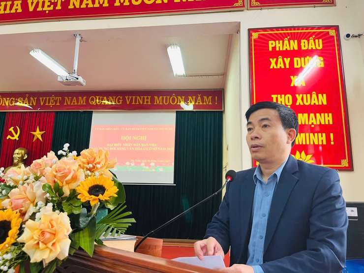 UBND phối hợp với Ủy ban MTTQ Việt Nam xã tổ chức Hội nghị đại biểu nhân dân, bàn việc xây dựng đời sống văn hóa ở cơ sở năm 2025- Ảnh 6.