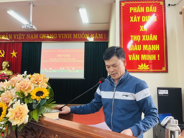 UBND phối hợp với Ủy ban MTTQ Việt Nam xã tổ chức Hội nghị đại biểu nhân dân, bàn việc xây dựng đời sống văn hóa ở cơ sở năm 2025- Ảnh 8.