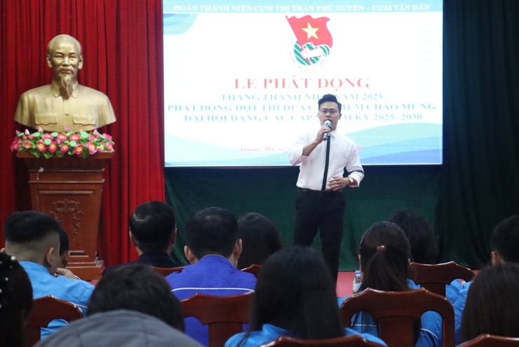 Cụm đoàn TTPX - Tân Dân ra quân Tháng Thanh niên năm 2025, phát động đợt thi đua cao điểm chào mừng Đại hội Đảng các cấp nhiệm kỳ 2025-2030- Ảnh 6.