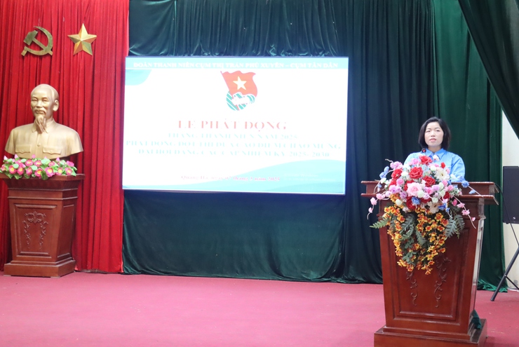Cụm đoàn TTPX - Tân Dân ra quân Tháng Thanh niên năm 2025, phát động đợt thi đua cao điểm chào mừng Đại hội Đảng các cấp nhiệm kỳ 2025-2030- Ảnh 1.