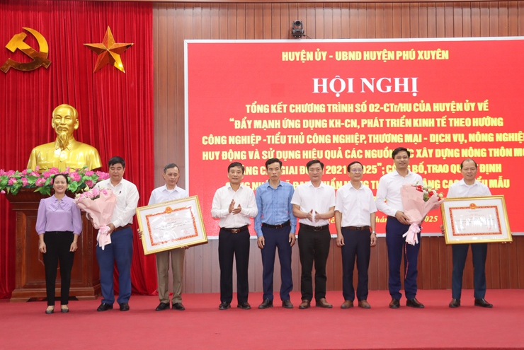Huyện Phú Xuyên tổng kết chương tình số 02; công bố quyết định các xã đạt chuẩn NTM nâng cao, NTM kiểu mẫu năm 2023, 2024.- Ảnh 8.