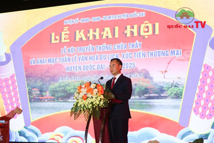 LỄ KHAI HỘI - LỄ HỘI TRUYỀN THỐNG CHÙA THẦY VÀ TUẦN LỄ VĂN HÓA DU LỊCH, XÚC TIẾN THƯƠNG MẠI HUYỆN QUỐC OAI NĂM 2025- Ảnh 2.
