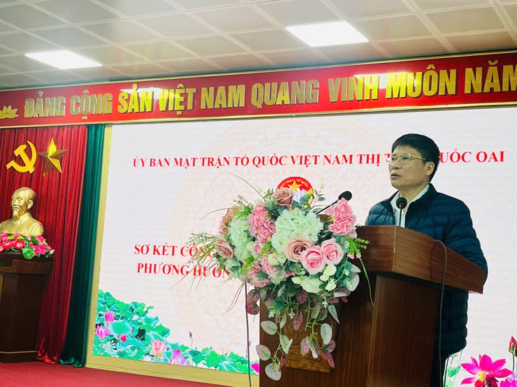 UBMTTQVN Thị trấn Quốc Oai tổ chức hội nghị sơ kết 3 tháng đầu năm, triển khai nhiệm vụ 9 tháng cuối năm 2025- Ảnh 5.
