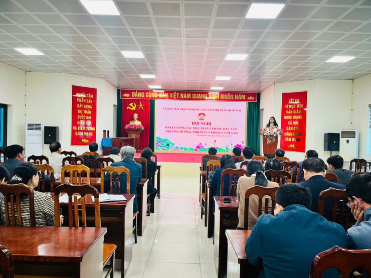 UBMTTQVN Thị trấn Quốc Oai tổ chức hội nghị sơ kết 3 tháng đầu năm, triển khai nhiệm vụ 9 tháng cuối năm 2025- Ảnh 3.