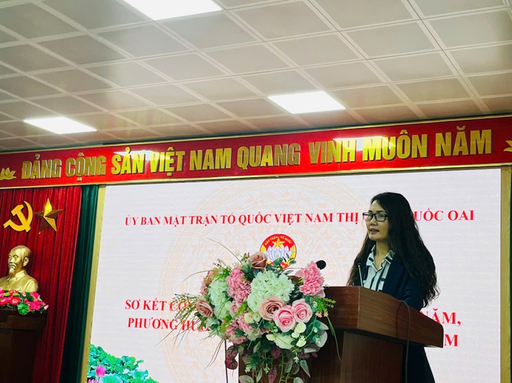 UBMTTQVN Thị trấn Quốc Oai tổ chức hội nghị sơ kết 3 tháng đầu năm, triển khai nhiệm vụ 9 tháng cuối năm 2025- Ảnh 4.
