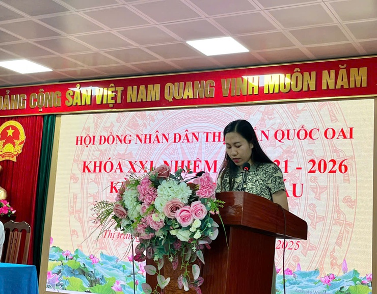 HĐND thị trấn Quốc Oai tổ chức kỳ họp thứ mười sáu thông qua phương án sắp xếp đơn vị hành chính cấp xã- Ảnh 6.