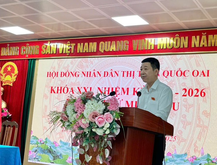 HĐND thị trấn Quốc Oai tổ chức kỳ họp thứ mười sáu thông qua phương án sắp xếp đơn vị hành chính cấp xã- Ảnh 3.