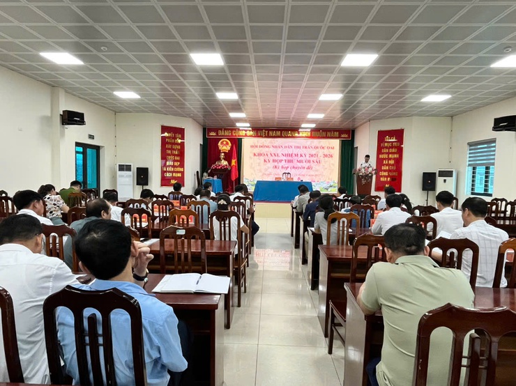 HĐND thị trấn Quốc Oai tổ chức kỳ họp thứ mười sáu thông qua phương án sắp xếp đơn vị hành chính cấp xã- Ảnh 1.