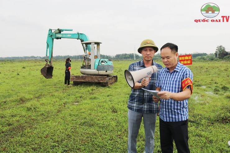 Quốc Oai tổ chức cưỡng chế thu hồi đất phục vụ Dự án Khu đô thị và dịch vụ phía Tây Quốc Oai- Ảnh 4.