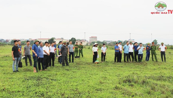 Quốc Oai tổ chức cưỡng chế thu hồi đất phục vụ Dự án Khu đô thị và dịch vụ phía Tây Quốc Oai- Ảnh 1.