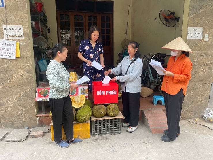 Kết quả tổ chức lấy ý kiến Nhân dân về sắp xếp đơn vị hành chính cấp xã trên địa bàn quận Hoàng Mai của phường Lĩnh Nam.- Ảnh 1.