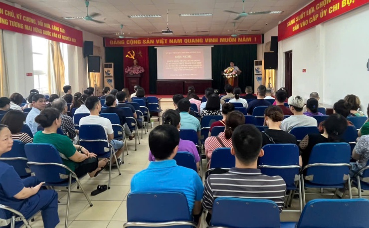 Phường Tương Mai tổ chức Hội nghị triển khai Tháng hành động Vì an toàn thực phẩm năm 2025.- Ảnh 1.