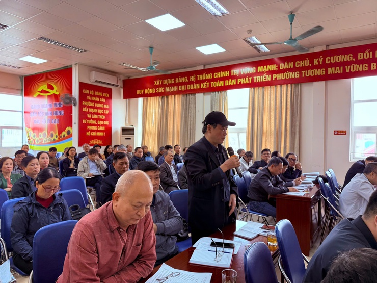 Đảng ủy, UBND phường Tương Mai tổ chức Hội nghị sơ kết đánh giá công tác xây dựng Đảng, chính quyền Quý I, triển khai nhiệm vụ trọng tâm quý II năm 2025- Ảnh 4.