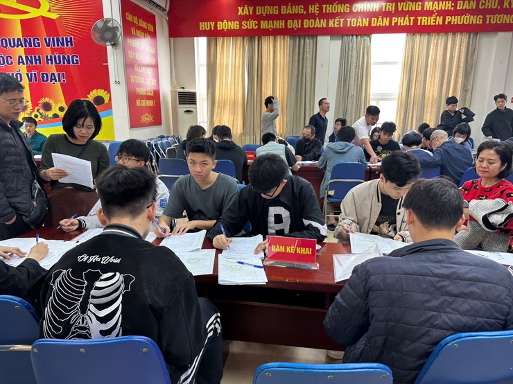 Phường Tương Mai tổ chức đăng ký nghĩa vụ quân sự, quân nhân dự bị động viên, phương tiện kỹ thuật và Dân quân tự vệ năm 2025- Ảnh 3.