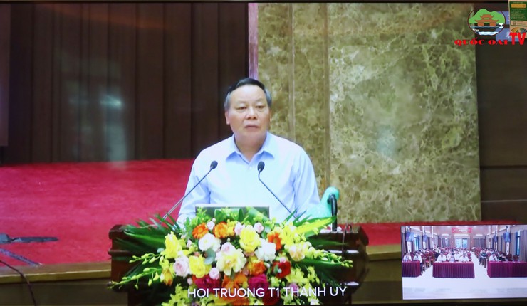 Thành ủy Hà Nội quán triệt, triển khai 2 nội dung về tổ chức đại hội Đảng và sắp xếp cán bộ- Ảnh 1.
