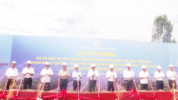 Khởi công xây dựng trục đường Mỹ Đình - Ba Sao - Bái Đính.- Ảnh 4.
