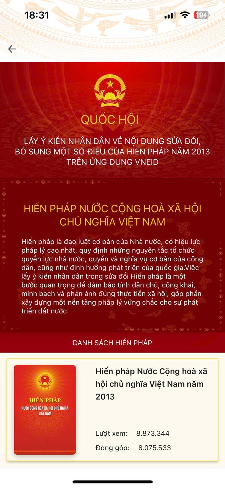 HƯỚNG DẪN: Các bước thực hiện góp ý sửa đổi Hiến pháp trên ứng dụng VNeID- Ảnh 2.