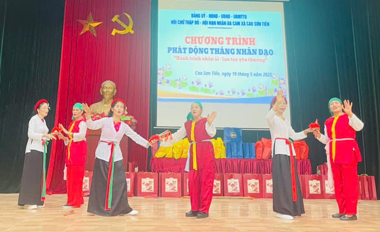 Hội CTĐ Cao Sơn Tiến phát động tháng nhân đạo năm 2025- Ảnh 3.
