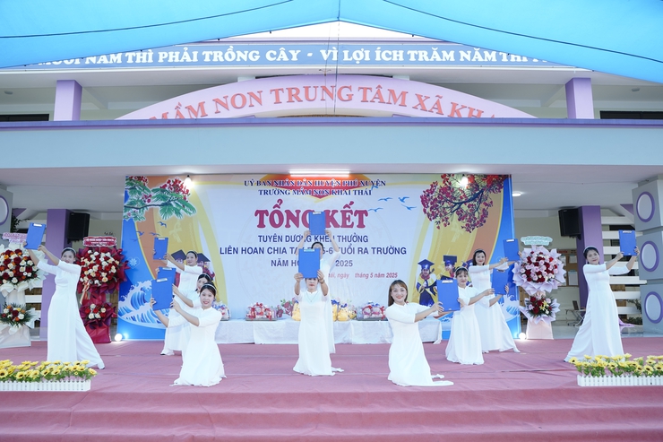 Trường mầm non Khai Thái tổ chức tổng kết, tuyên dương khen thưởng, liên hoan chia tay bé 5-6 tuổi ra trường năm học 2024-2025- Ảnh 8.