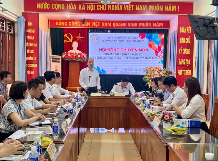 Sở Y tế Hà Nội thẩm định các điều kiện triển khai hồ sơ bệnh án điện tử tại Bệnh viện đa khoa Hoài Đức- Ảnh 3.
