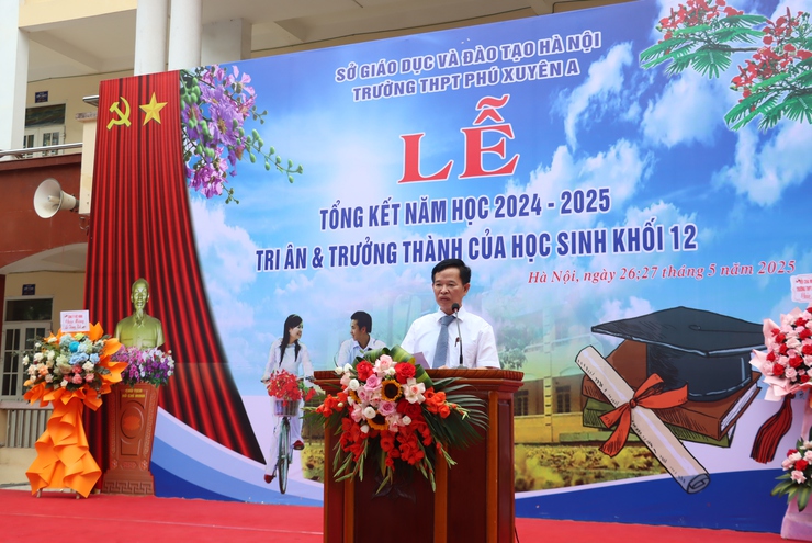 Trường THPT Phú Xuyên A tổ chức tổng kết năm học 2024 - 2025- Ảnh 1.