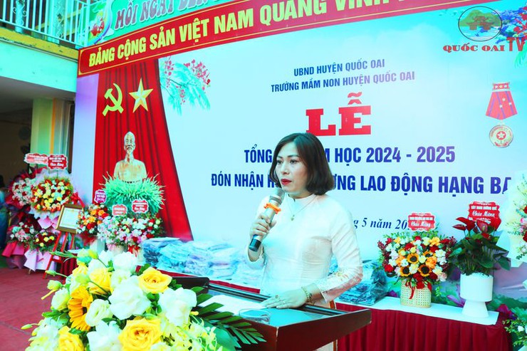 Trường Mầm non Huyện Quốc Oai vinh dự được nhận Huân chương Lao động Hạng Ba- Ảnh 3.