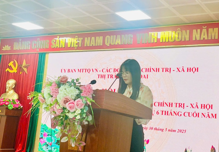 Thị trấn Quốc Oai: Sơ kết công tác mặt trận, các đoàn thể chính trị - xã hội 6 tháng đầu năm, phương hướng nhiệm vụ 6 tháng cuối năm 2025- Ảnh 3.