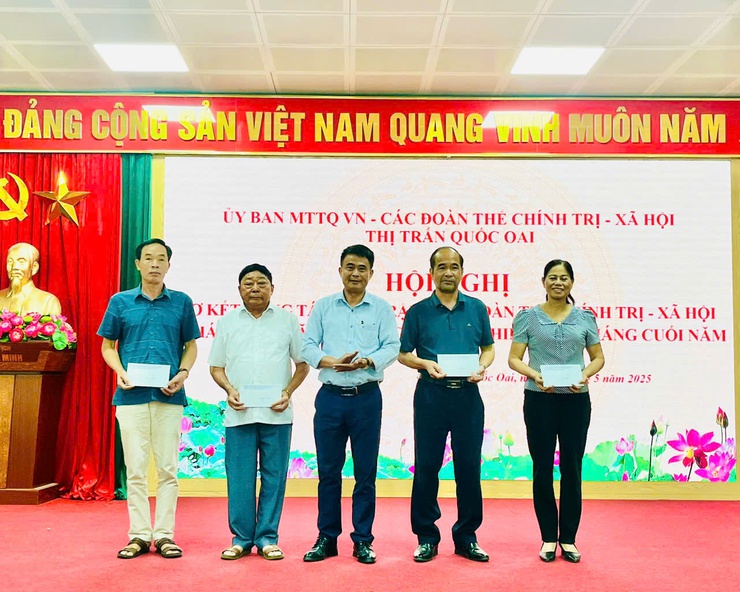 Thị trấn Quốc Oai: Sơ kết công tác mặt trận, các đoàn thể chính trị - xã hội 6 tháng đầu năm, phương hướng nhiệm vụ 6 tháng cuối năm 2025- Ảnh 6.
